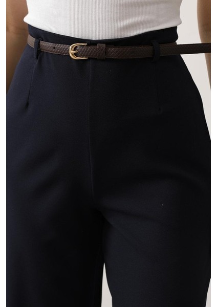 Runiquehome Kemer Pens Detaylı Pantolon - Lacivert fırsatları