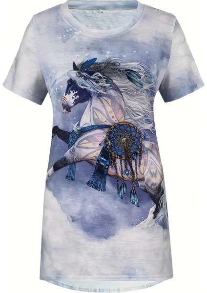 Runiquehome Kadın Kısa Kollu Bisiklet Yaka Salaş Süprem Bluz fırsatları