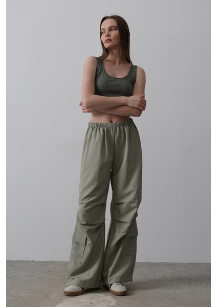 Runiquehome Paraşüt Cargo Pantolon - Haki fırsatları