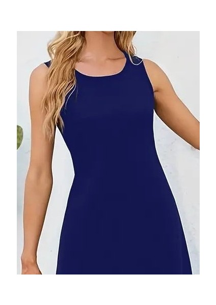 Runiquehome Kadın Kolsuz Etek Ucu Lazer Kesim Çiçek Desenli Midi Boy Ithal Krep Elbise fiyatları