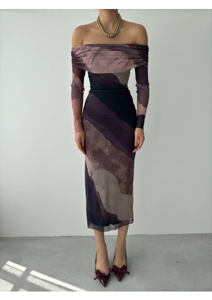 Runiquehome Sevilla Madonna Yaka Tül Elbise fiyatları