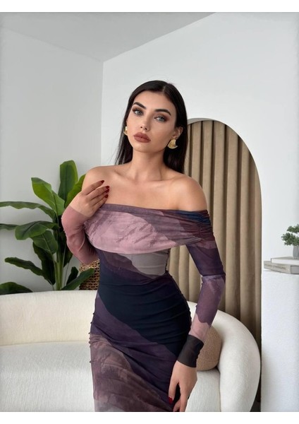 Runiquehome Sevilla Madonna Yaka Tül Elbise indirimleri