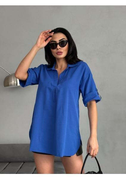 Runiquehome Yırtmaç Detaylı Tunik Gömlek fiyatları