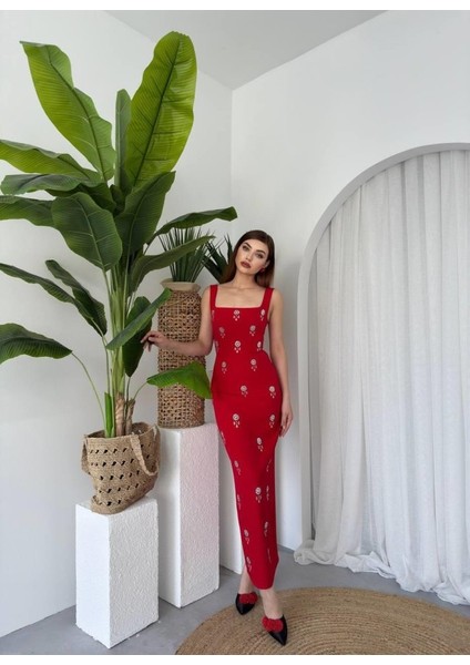 Runiquehome Ners Taş Detaylı Elbise