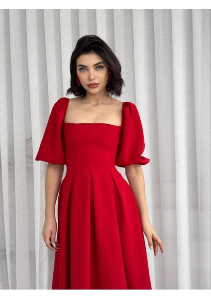 Runiquehome Benjamin Çan Etekli Midi Boy Elbise