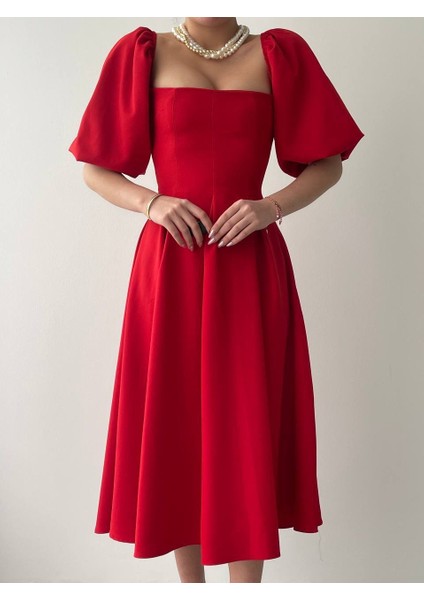 Runiquehome Benjamin Çan Etekli Midi Boy Elbise fiyatları