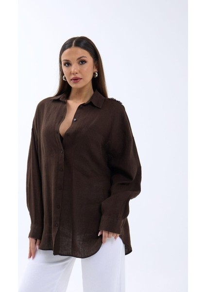 Runiquehome 7399 Gömlek-Kahve