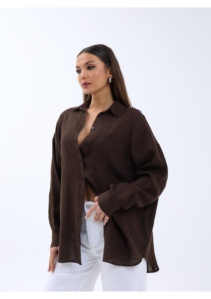 Runiquehome 7399 Gömlek-Kahve fırsatları