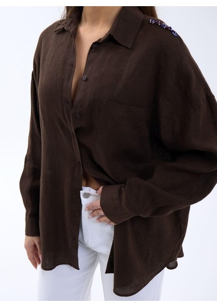 Runiquehome 7399 Gömlek-Kahve