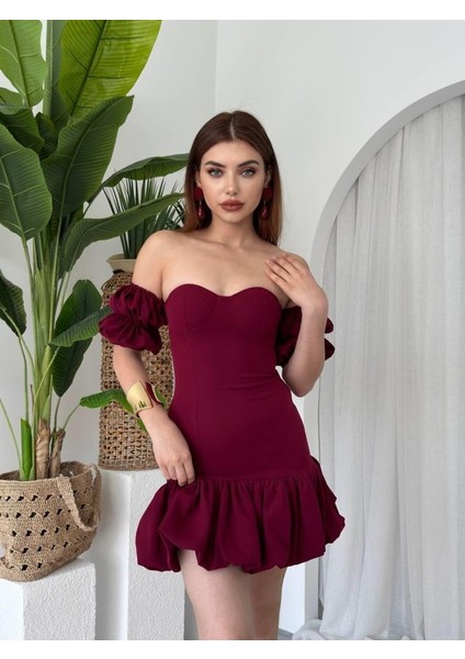 Runiquehome Peyda Straplez Elbise