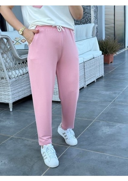 Runiquehome Kadın Kristal Kumaş Garnili Cep Detaylı Ikili Takım