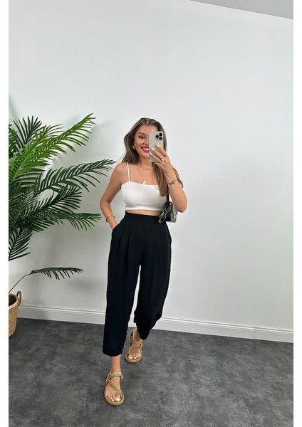 Runiquehome Kadın Yüksek Bel Hürrem Pantolon