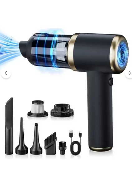 5500 Pa 4000 Mah Yüksek Emiş Oto Kablosuz Taşınabilir Ev Araç Içi Araba Şarjlı Şüpürge Vakum Hava Üfleme Pompa