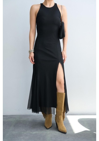 Runiquehome Tül Elbise - Siyah