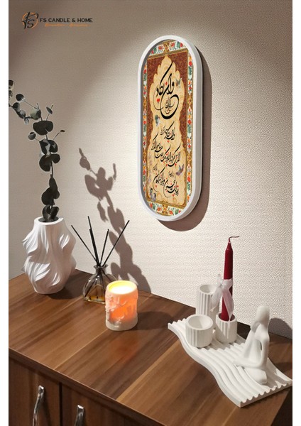 Modern Minimalist Wall Art Oval Büyük Beton Çerçeveli Tablo, Duvar Dekoru, Ev Hediyesi fırsatları
