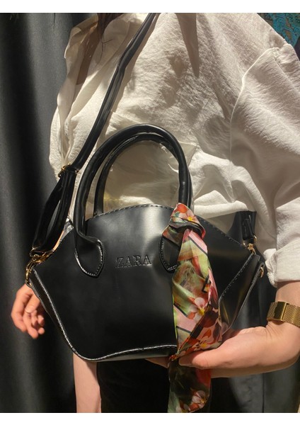 Zara Model Siyah Deri Çanta modelleri