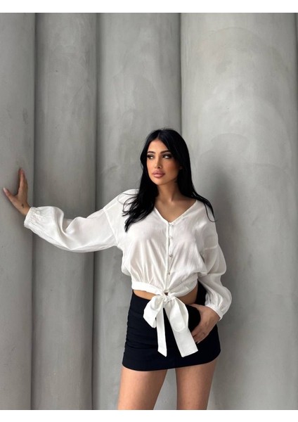 Runiquehome Bağlama Detaylı Gömlek fiyatları