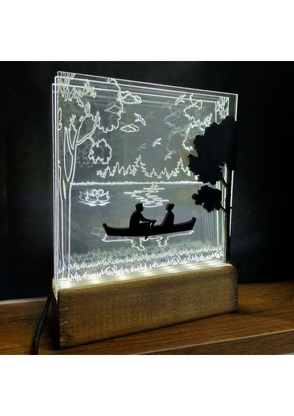 LED Işıklı Sol Anahtarı ve Notalar Müzik Temalı Tablo Duvar Dekorlu Gece Lambası modelleri