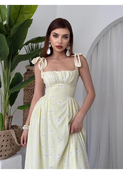 Runiquehome Khalesı Omuz Bağlamalı Elbise