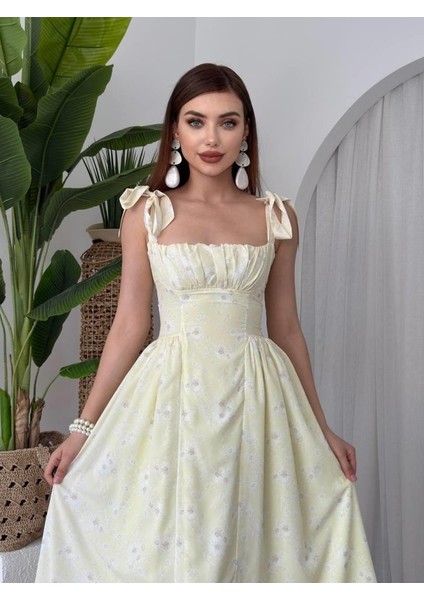 Runiquehome Khalesı Omuz Bağlamalı Elbise