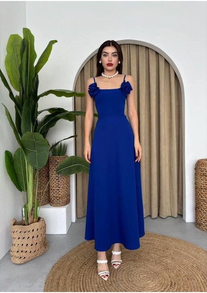 Runiquehome Matilda Gül Ip Askılı Elbise