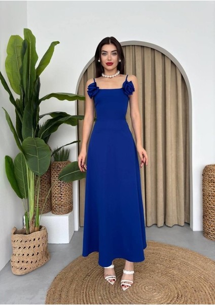 Runiquehome Matilda Gül Ip Askılı Elbise