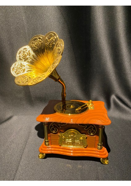 Gramafon Müzik Kutusu Orta