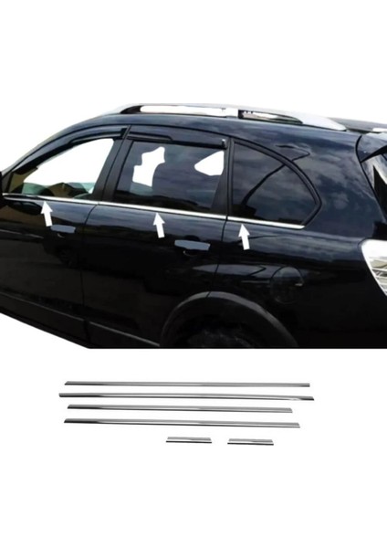 Chevrolet Captiva Uyumlu Cam Çıtası 6 Parça 2006 Üzeri Paslanmaz Krom fiyatları