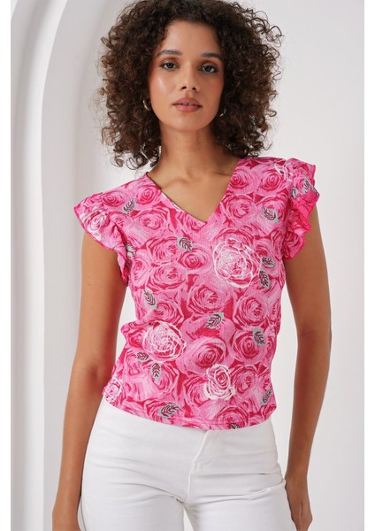 Runiquehome 0430 Örme Bluz - Pembe indirimleri