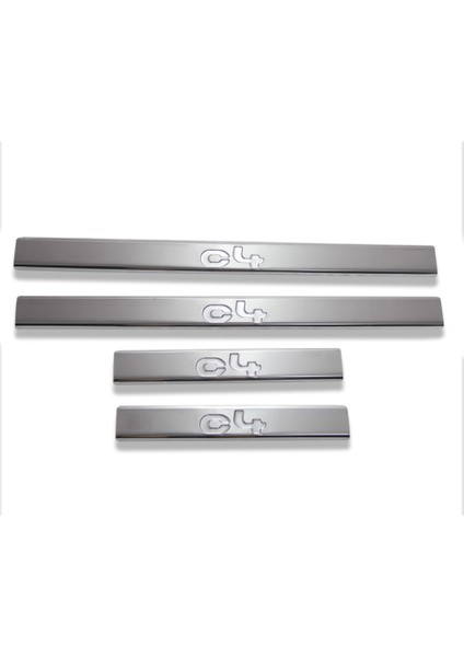 Citroen C4 Uyumlu Hb/sedan Kapı Eşiği 4 Parça 2005-2010 Paslanmaz Krom