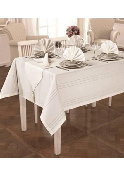 Atak Carmen 12 Kişilik Masa Örtüsü Yemek Sunum Takımı 26 Parça