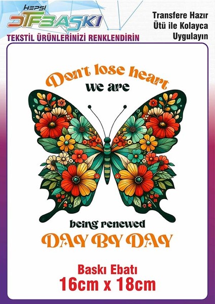 Kelebek Ütü ile Yapışan Kumaş Tekstil Tişört Dtf Baskı