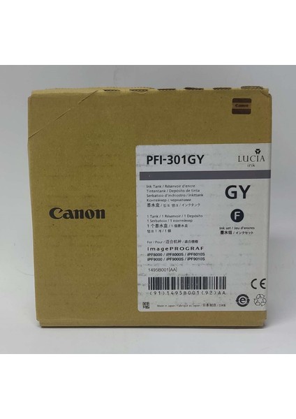 PFI-301GY Gri Kartuş 330ML modelleri