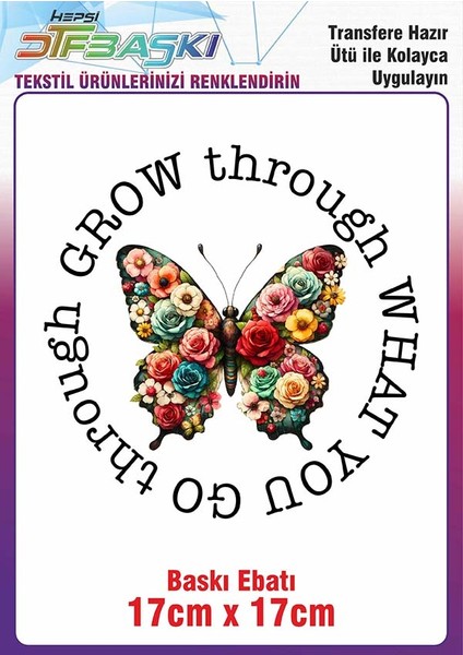 Kelebek Ütü ile Yapışan Kumaş Tekstil Tişört Dtf Baskı