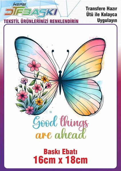 Kelebek Ütü ile Yapışan Kumaş Tekstil Tişört Dtf Baskı