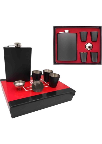 Avrupa Tarzı 4 Shot Bardaklı Paslanmaz Çelik Matara Seti Hediye Kutulu Kamp Çadır Outdoor Takımı indirimleri