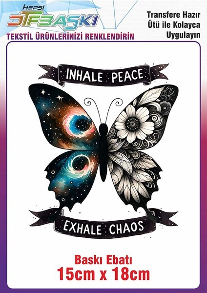 Kelebek Ütü ile Yapışan Kumaş Tekstil Tişört Dtf Baskı