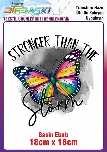 Kelebek Ütü ile Yapışan Kumaş Tekstil Tişört Dtf Baskı