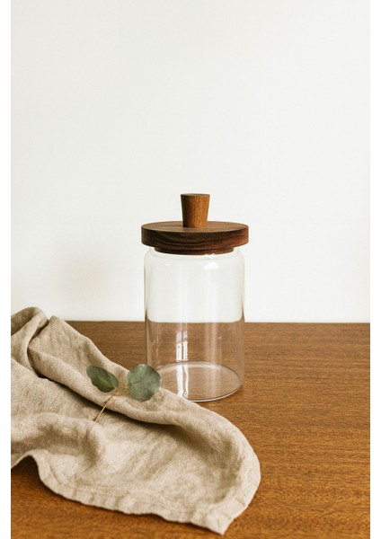 Akasya Vakum Kapaklı Cam Kavanoz (700 Ml)