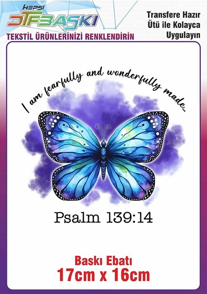 Kelebek Ütü ile Yapışan Kumaş Tekstil Tişört Dtf Baskı