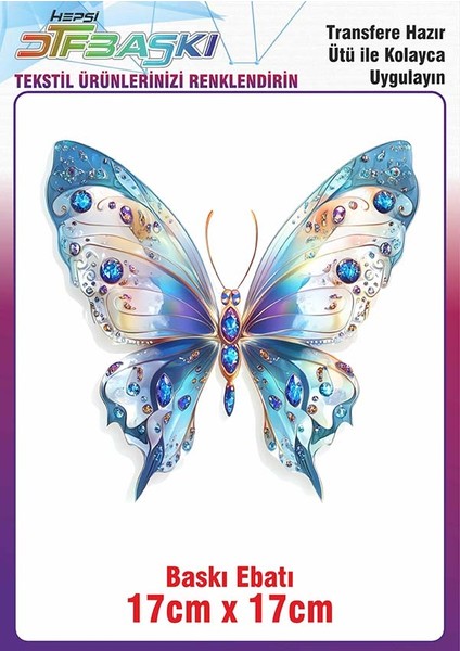 Kelebek Ütü ile Yapışan Kumaş Tekstil Tişört Dtf Baskı