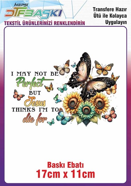 Kelebek Ütü ile Yapışan Kumaş Tekstil Tişört Dtf Baskı