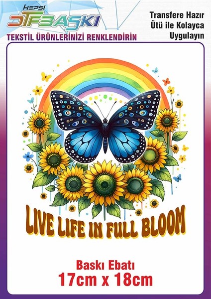 Kelebek Ütü ile Yapışan Kumaş Tekstil Tişört Dtf Baskı