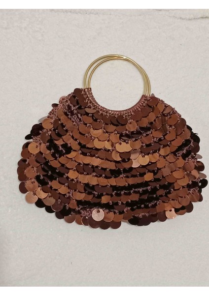 Müjde Pullu Çanta Bronz/ Kapalı Bakır
