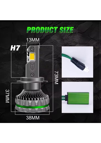 Bull Vision H7 6000K Araba LED Lambası, Sis Lambası fiyatları