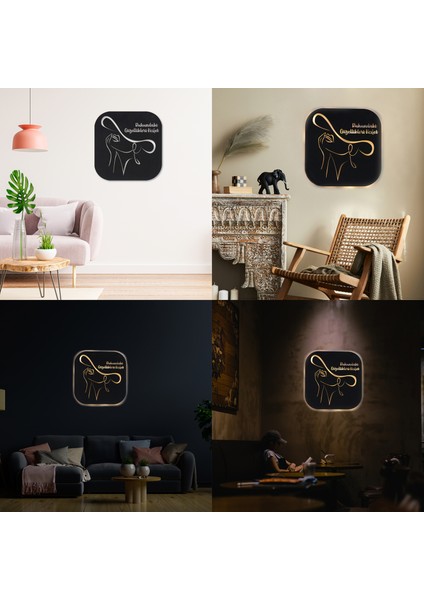 LED Işıklı Kişiselleştirilebilir Kadın Temalı Tablo Mila Dekoratif Gece Lambası