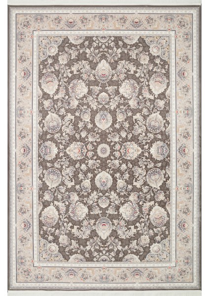 Persian Per 02 D.grey Klasik Desenlere Sahip Yüksek Dokuma Sıklığı ile Üretilen 120 Tarak Ipek Halı