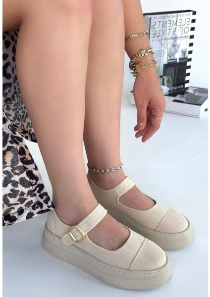 Ortopedik Topuk Dikenine Karşı Özel Üretim Kemerli Spor Ayakkabı Keten Bej Topuk Boyu 4 cm fiyatları