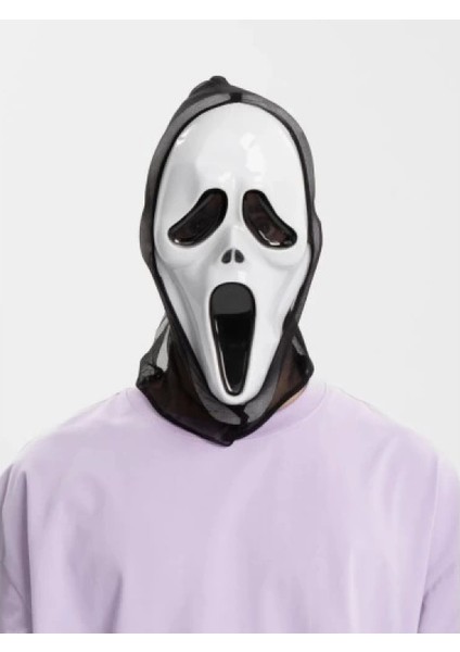 Kapşonlu Çığlık Maskesi Scream Maskesi - Hayalet Maskesi 33X21 cm modelleri