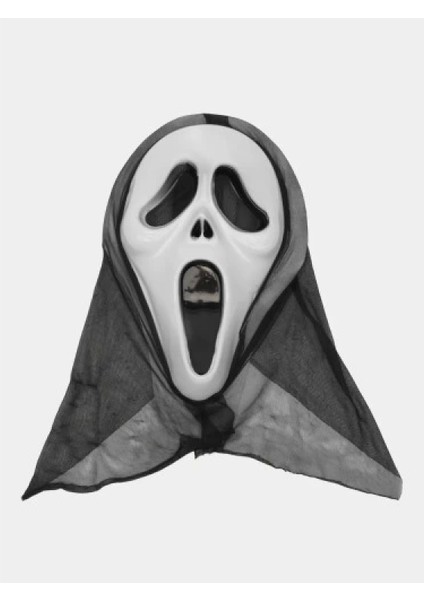 Kapşonlu Çığlık Maskesi Scream Maskesi - Hayalet Maskesi 33X21 cm fırsatları